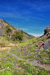 Lake blanche panorama wasatch front rocky mountains twin peaks wilderness big cottonwood canyon utah