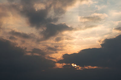 Silhouette of sky at sunset