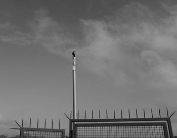 Low angle view of street light against sky