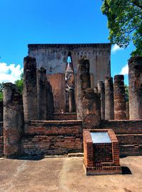 Low angle view of old ruin