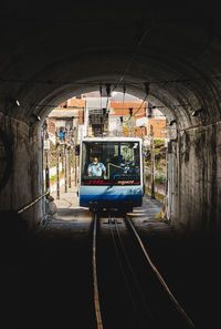 Train in tunnel