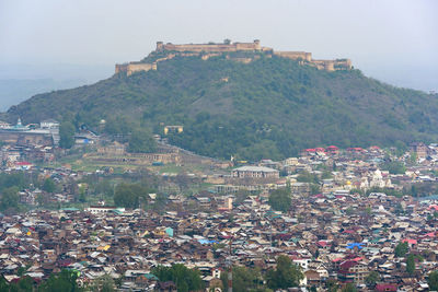 Aerial view of buildings in city