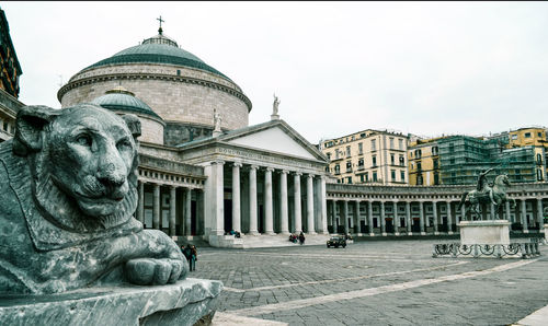 Historic buildings in piazza del plebiscito against clear sky