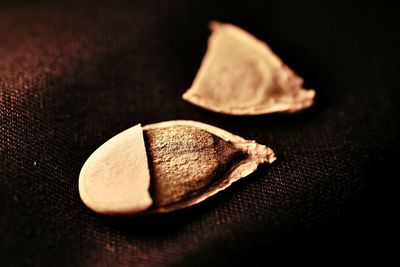 High angle view of bread on table