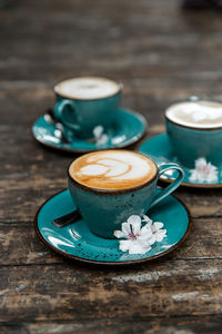 Close-up of coffee on table