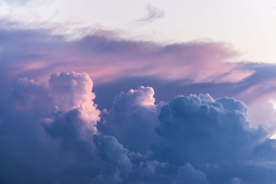 Low angle view of clouds in sky