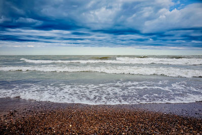 Scenic view of sea against sky