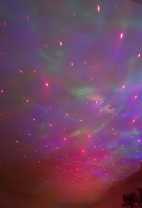 Multi colored sky at night