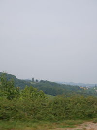 Scenic view of landscape against clear sky