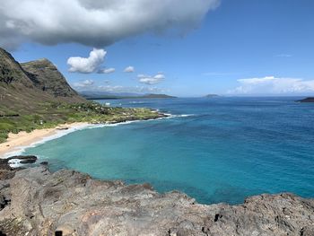 Scenic view of sea against sky