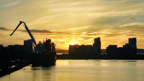 Cityscape at sunset