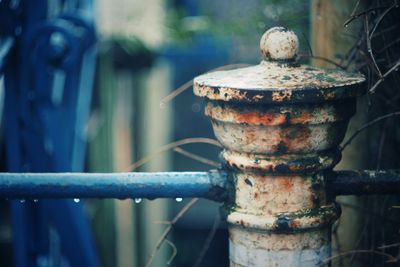 Close-up of rusty pipe