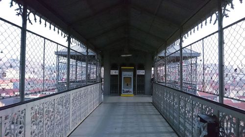 Empty corridor of building