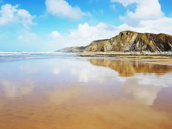 Scenic view of sea against sky