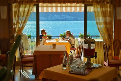 Man sitting in restaurant