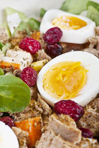 Close-up of breakfast on plate