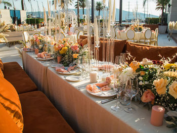 Place setting on table