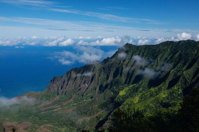 Scenic view of mountain against sky