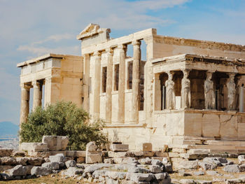 Acropolis, figures of the caryatid , athens, greece