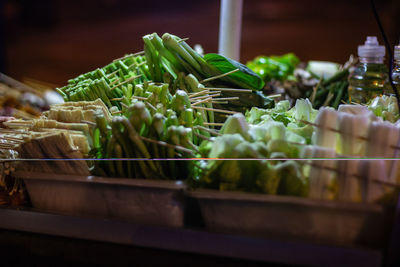 Close-up of vegetables in container