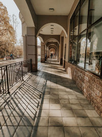 Empty corridor of building