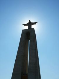 Low angle view of building against clear sky