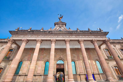 Low angle view of historical building against sky