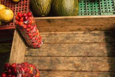 Close-up of fruits on table