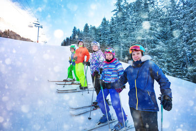 People skiing on snow