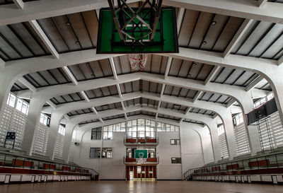 Interior of illuminated building