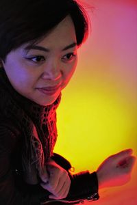 Portrait of smiling young woman