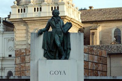 Low angle view of statue