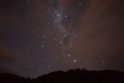 Low angle view of star field at night