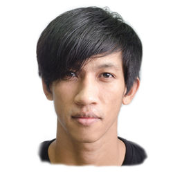 Portrait of mature man against white background