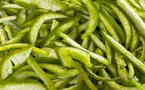 Detail shot of vegetable slices