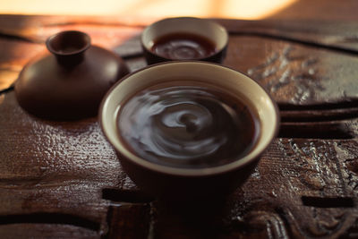 Close-up of drink on table