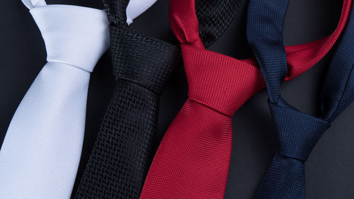 Close-up of colorful neckties
