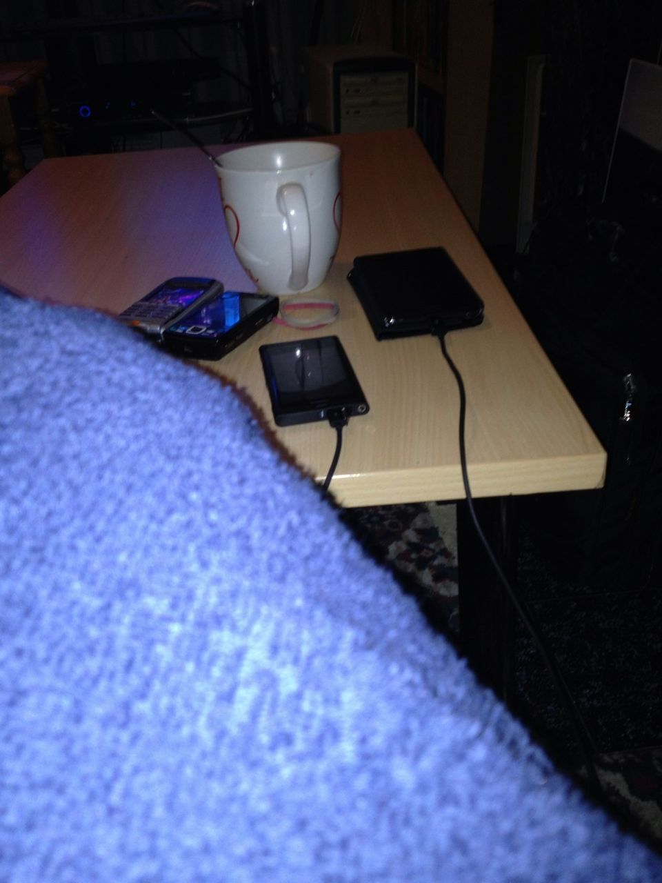 indoors, table, chair, absence, still life, empty, high angle view, home interior, bed, close-up, blue, selective focus, furniture, flooring, relaxation, no people, domestic life, desk, healthcare and medicine