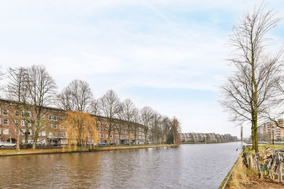 Bridge over river against sky