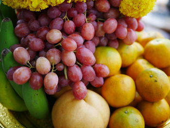 Close-up of fruits for sale at market stall