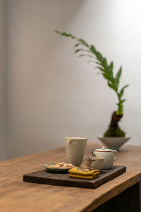 Close-up of potted plant on table