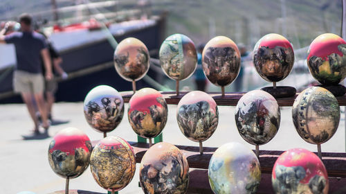 Close-up of objects for sale