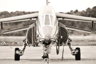 Airplane at airport runway