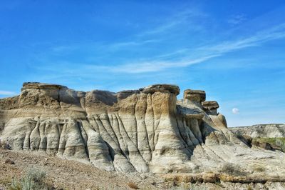 Rock formation against sky