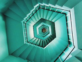 Low angle view of spiral stairs