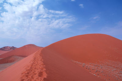 Scenic view of desert against sky