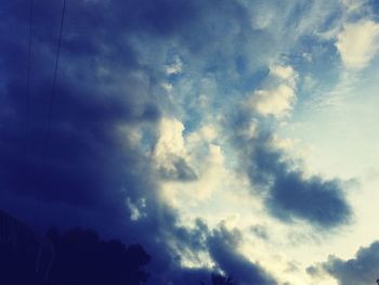 Low angle view of cloudy sky
