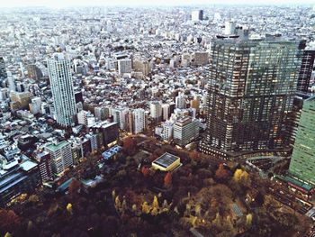 High angle view of cityscape