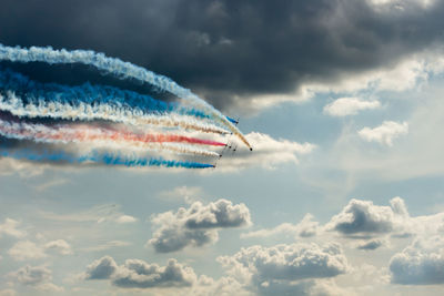 Airplane flying in sky