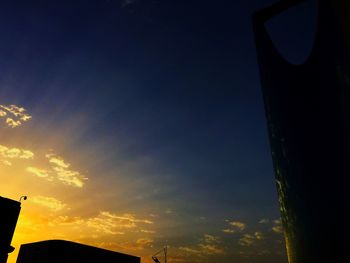 Low angle view of built structure against sky